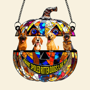 Pumpkin Suncatcher Ornament - Personalized Halloween Gifts For Dog Lovers 05tgqn090825-Homacus