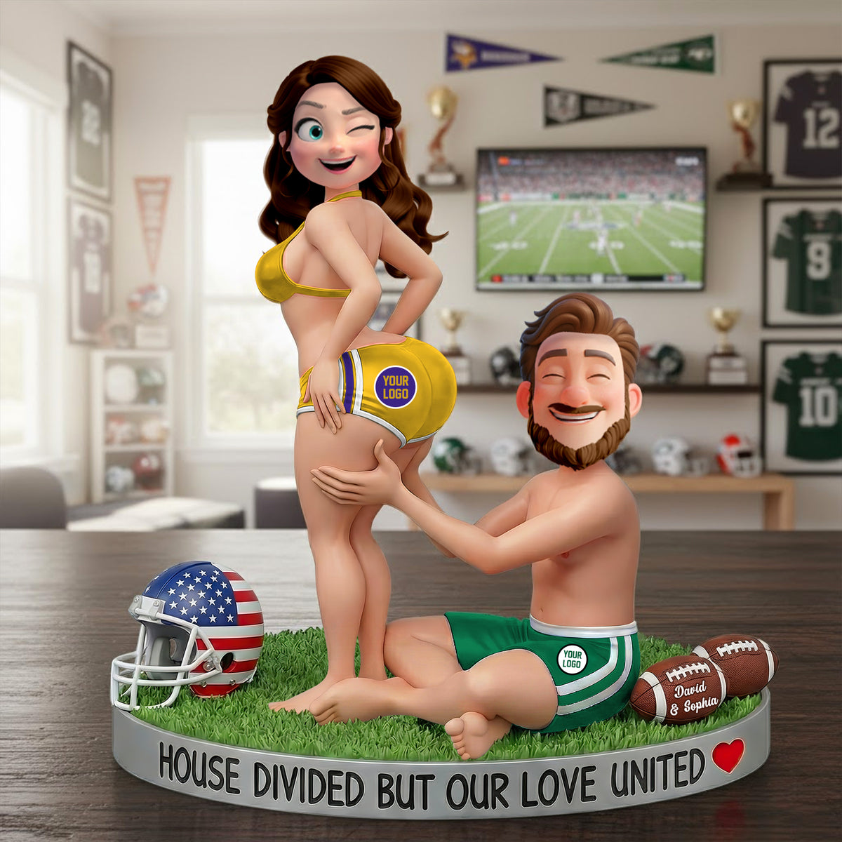 Sport Couple Love United Acrylic Plaque - Personalized Gifts For Couple 04hutn130126-Homacus