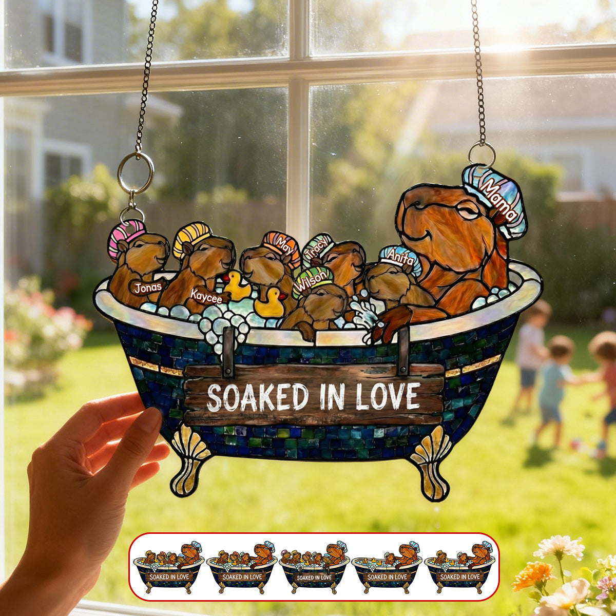 Cute Water Critter Mom Suncatcher - Personalized Gifts For Mom 04TYMG270226
