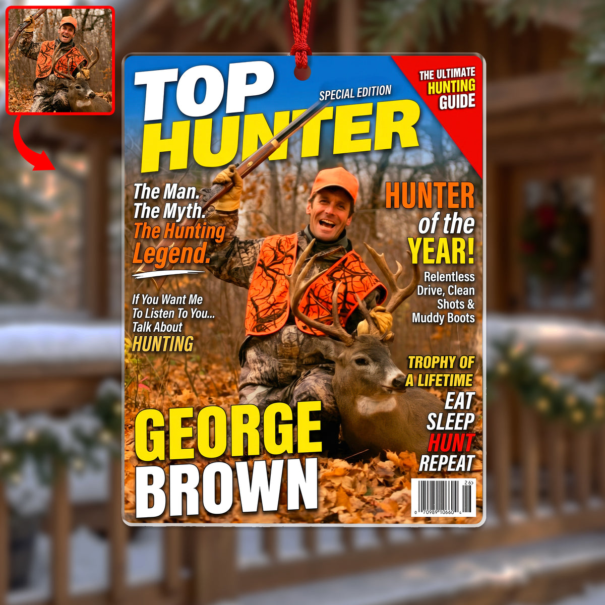 Custom Photo Gifts For Hunting Lovers Christmas Ornament 05huqn040926