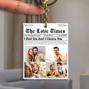 Custom Photo Gifts For Couple Acrylic Keychain Valentine The Love Times 04XQMH281124-Homacus