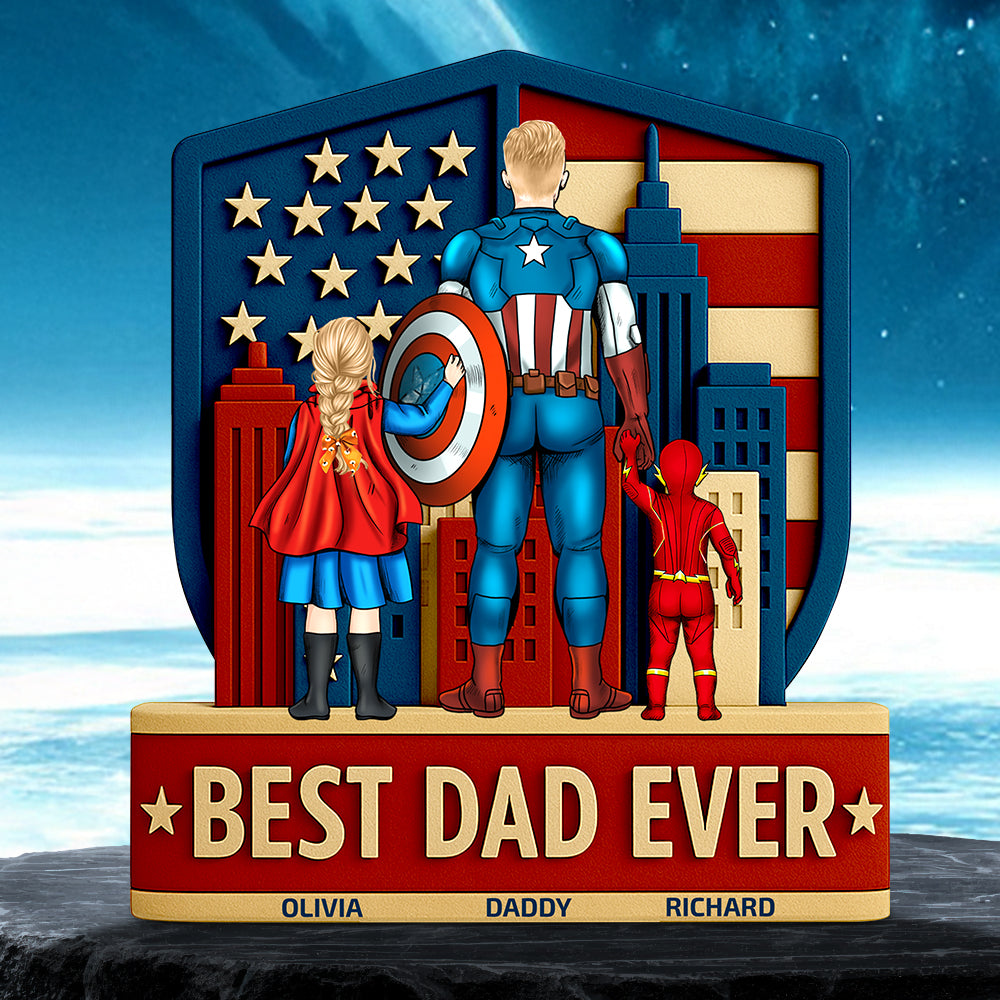 Best Dad Ever Acrylic Plaque Personalized Gifts For Dad 02NADT140525PA-Homacus