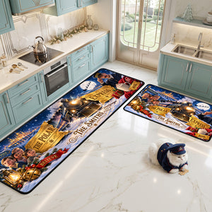 Magical Holiday Train Runner Rug - Personalized Gift For Christmas 02HATA280926