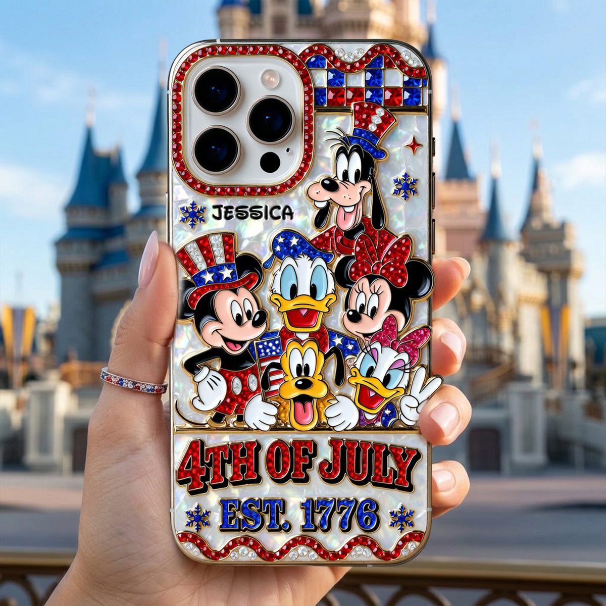 Patriotic Cartoon Crew Phone Case - Personalized 250th Anniversary Gifts 03PALU010626-Homacus
