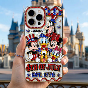Patriotic Cartoon Crew Phone Case - Personalized 250th Anniversary Gifts 03PALU010626-Homacus