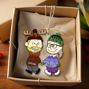 Couple Ornament - Personalized Gift For Couple Hand In Hand-Homacus