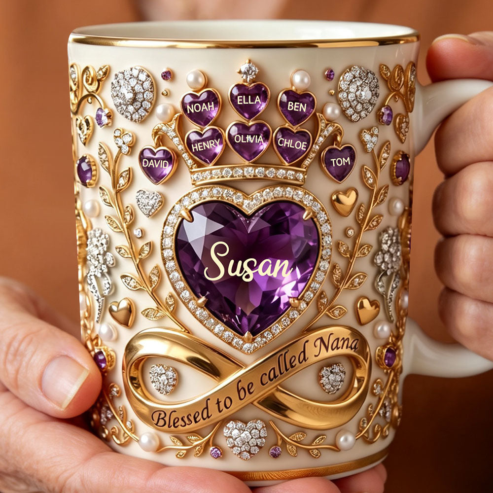 Crystal Heart Coffee Mug - Personalized Gifts For Moms And Grandmas 02padt100326-Homacus