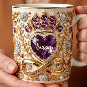 Crystal Heart Coffee Mug - Personalized Gifts For Moms And Grandmas 02padt100326-Homacus