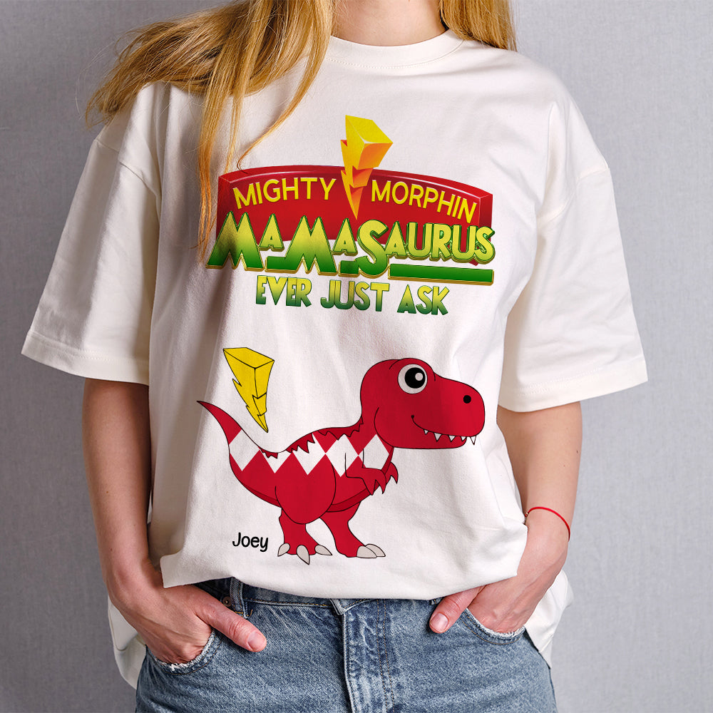 Personalized Gifts For Mothers Shirt Cute Dino Kids 03KALU210225-Homacus