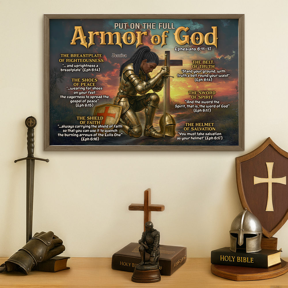 Kneeling Knight Canvas Print - Personalized Gifts For Jesus Lovers 01hupu100625-Homacus