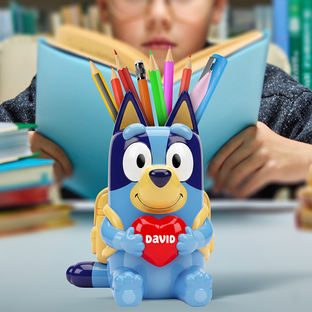 Back To School Wooden Pen Holder - Personalized Gifts For Kids 02naqn240725-Homacus