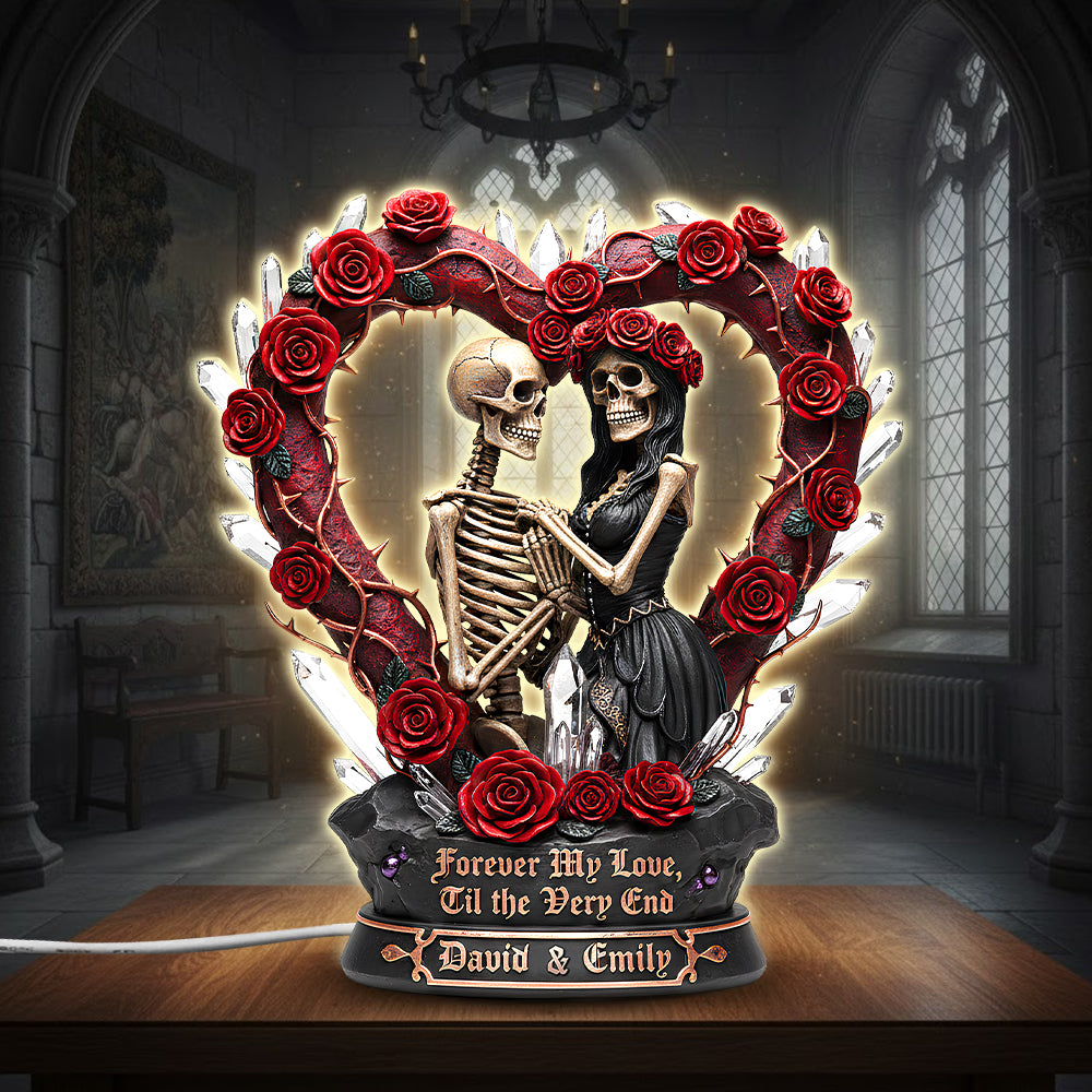 Skeleton Couple Acrylic Light Box - Personalized Gifts For Couples 01hutn121225-Homacus