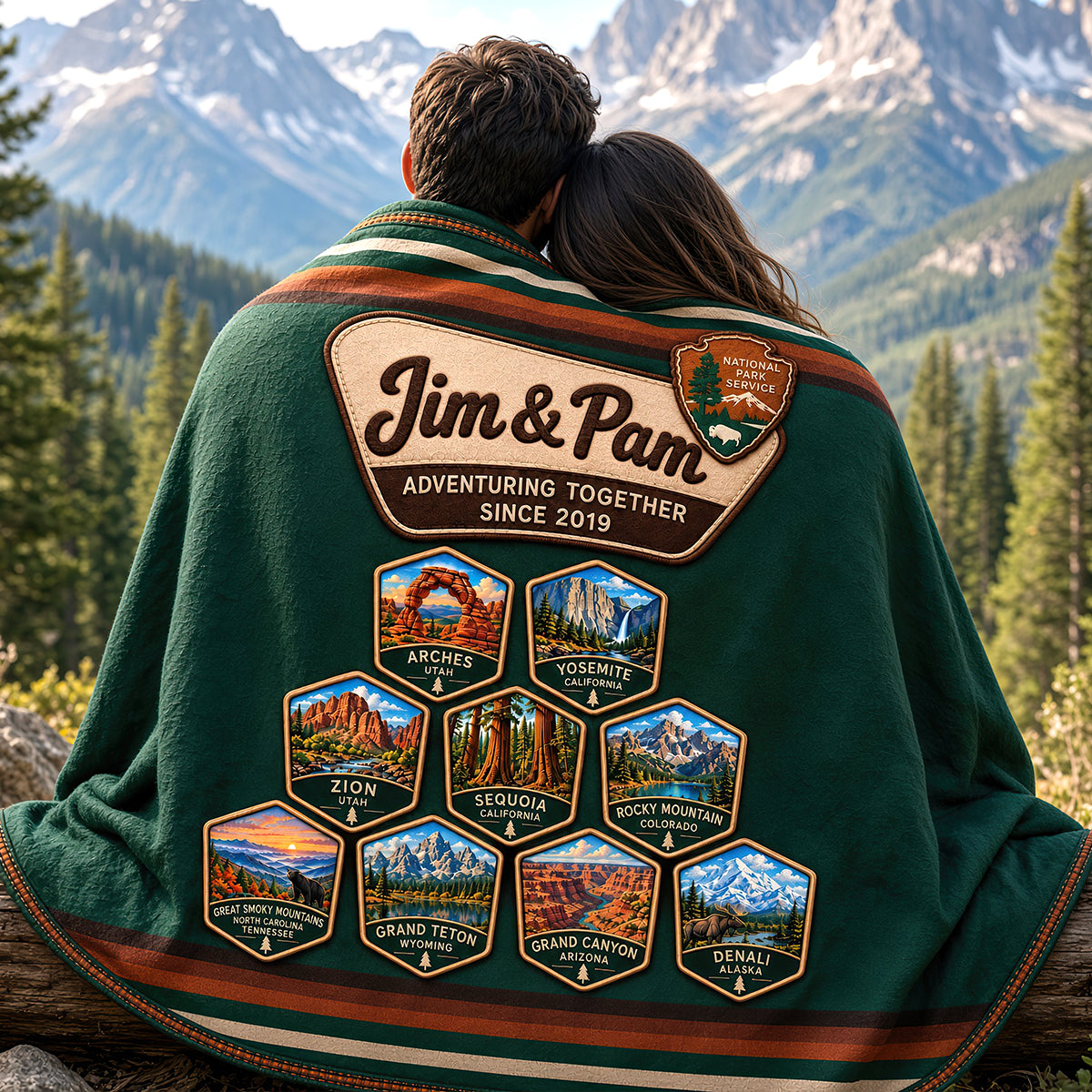 Custom National Park Blanket – Personalized Gift For Outdoor Families & Couples 02NADT081026-Homacus