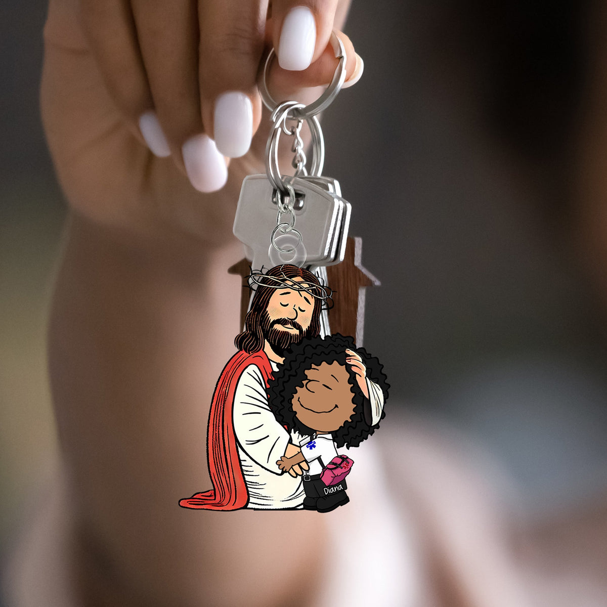 Personalized Gifts For Christians Keychain, Jesus Christ Support Your Job 02qhqn160125hg-Homacus