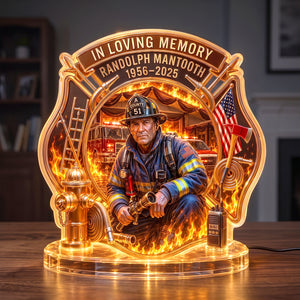Firefighter Hero In Heaven Light Box - Personalized Keepsake To Remember Departed Firefighter 04QHTN270726-Homacus