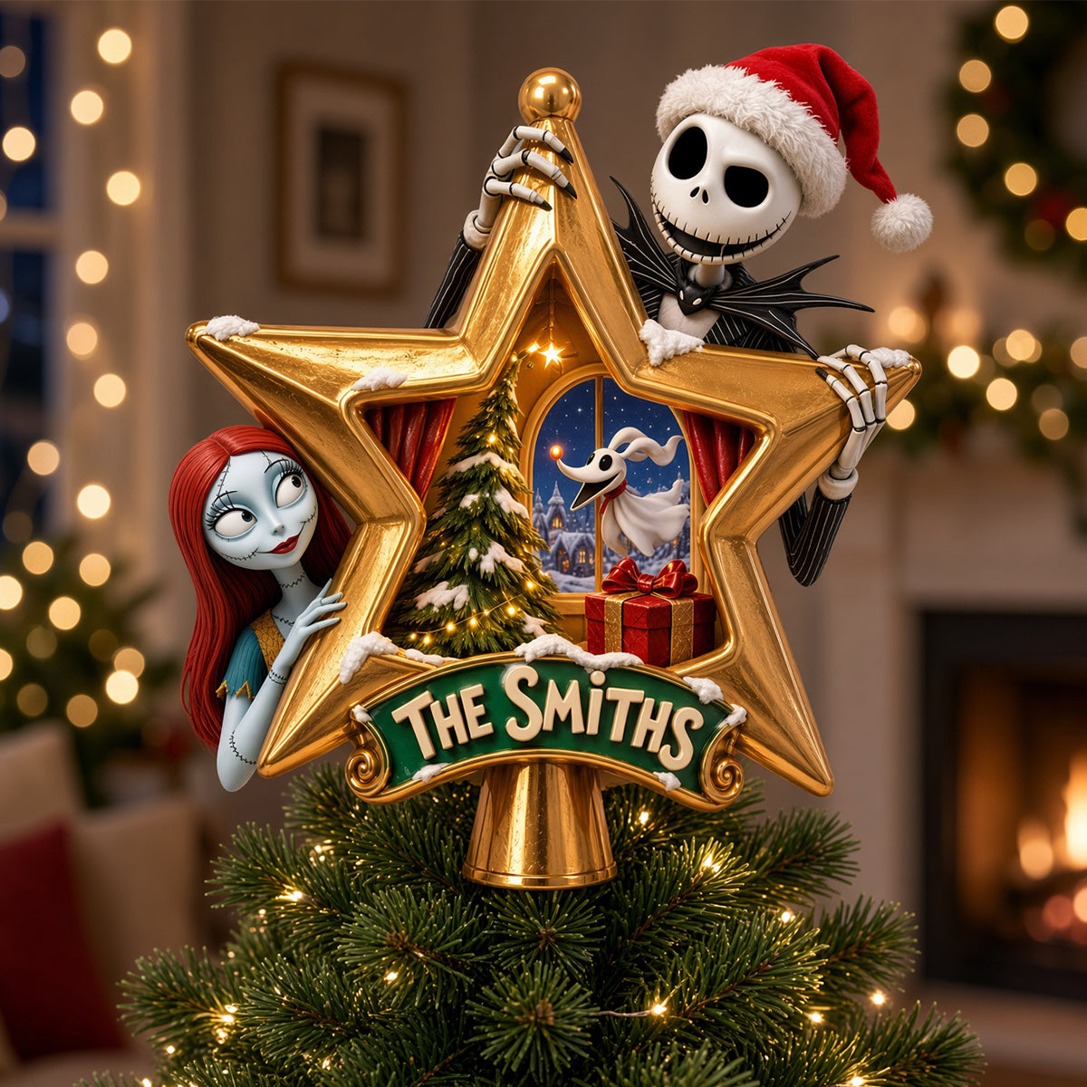 Mischief Couple Tree Topper - Personalized Christmas Gifts For Couples 08hadh211026-Homacus