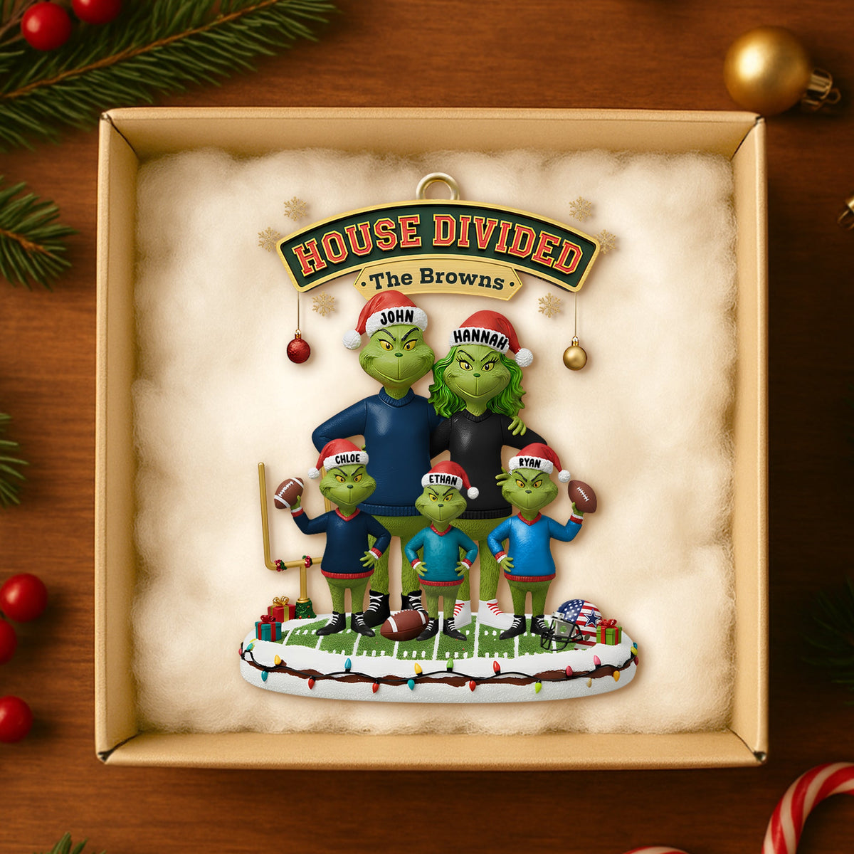 House Divided Family Christmas Ornament Personalized Gifts For Family 02HUDT031025-Homacus