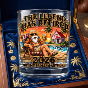 The Legend Has Retired Round Glass - Personalized Gifts 02todh050626