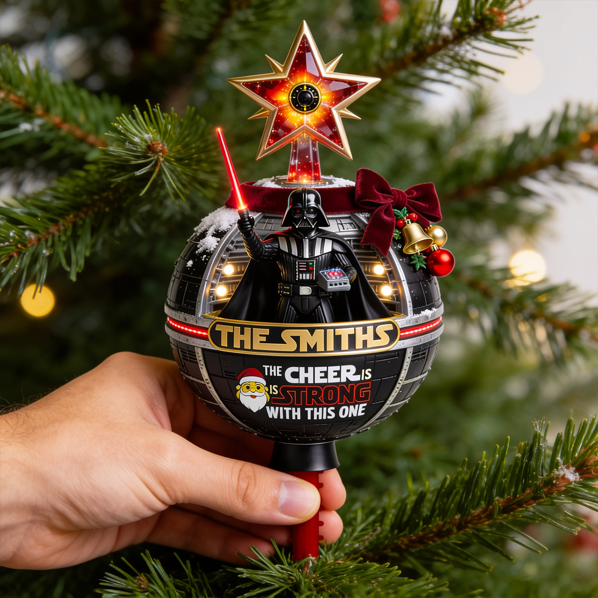 Empire Celebrates The Holidays Tree Topper - Personalized Christmas Gifts For Family 04hadt190826-Homacus
