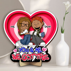 Personalized Gift For Couples Heart Shape Wood Sign Y2K Style Couple 01KALU271224HG-Homacus