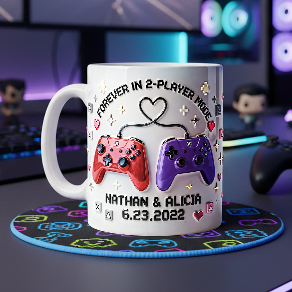 Game Controller Couple Coffee Mug - Personalized Gifts For Couple 03nata060126-Homacus