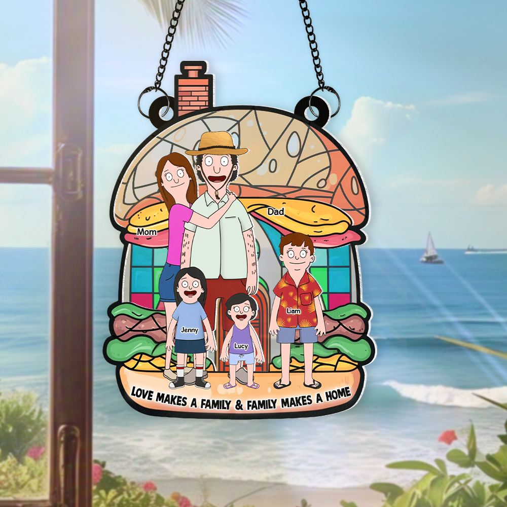 Personalized Gifts For Family Suncatcher Ornament, Love Makes A Family 04tgpu120225hg-Homacus