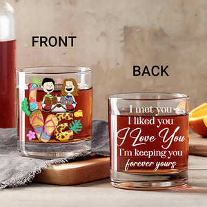 Personalized Gifts For Couple Round Whiskey Glass Summer Vacation 04XQQN150125PA-Homacus