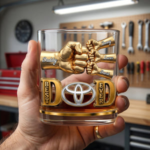 Best Dad Keepsake Glass Mug - Personalized Gifts For Dad 05NATN230526-Homacus