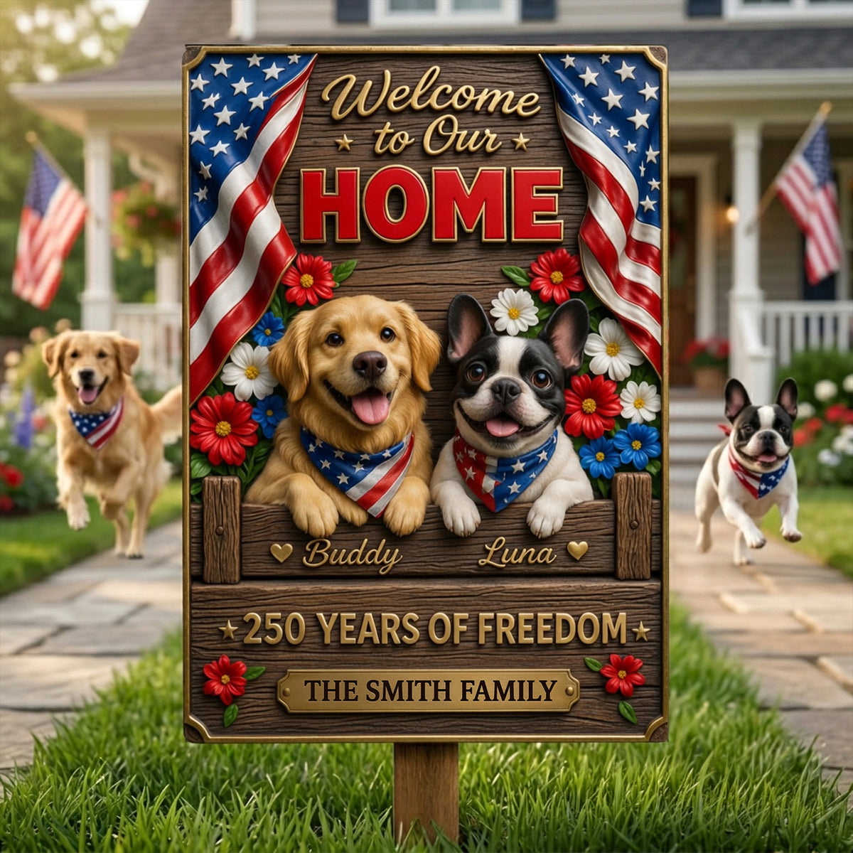 Welcome To Our Home Metal Sign - Custom Photo 250 USA 05TYLU310326-Homacus