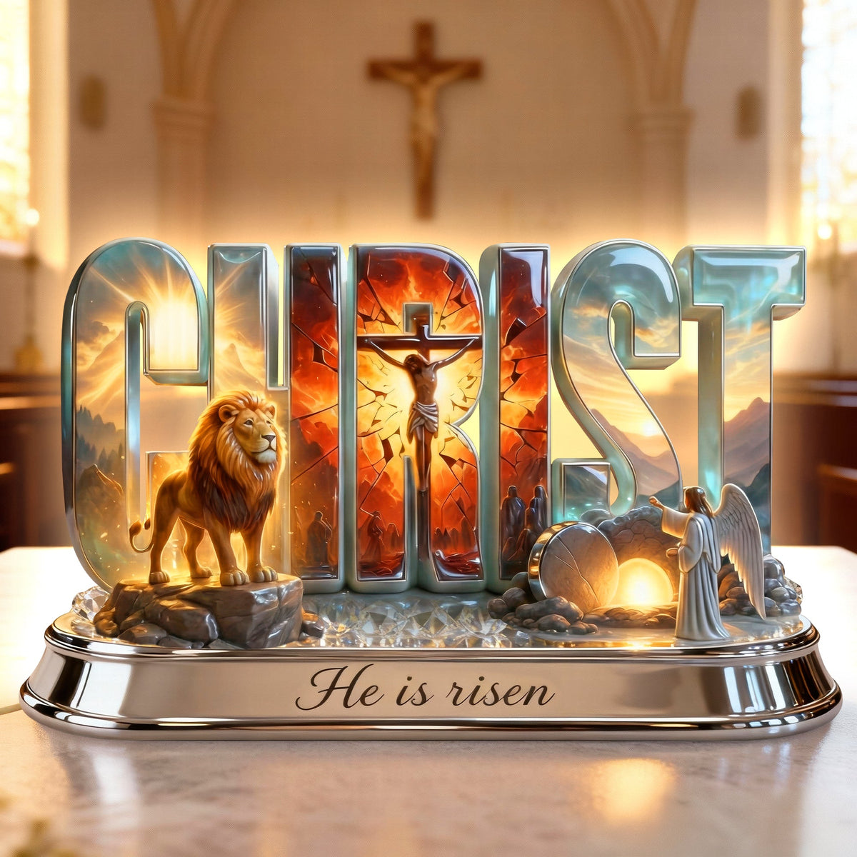 Jesus Christ Resurrection Holy Light Box, Easter Gift For Christians 03qhqn280126-Homacus