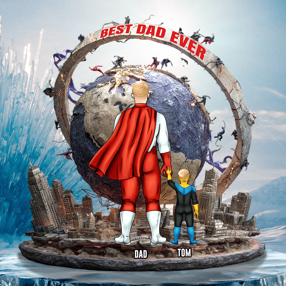 Best Dad Ever Acrylic Plaque Personalized Gifts For Dad 03TGDT160525HG-Homacus