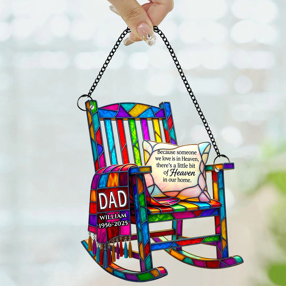 Memorial Chair Suncatcher Ornament Personalized Gifts for Heaven 04OHDT040825-Homacus