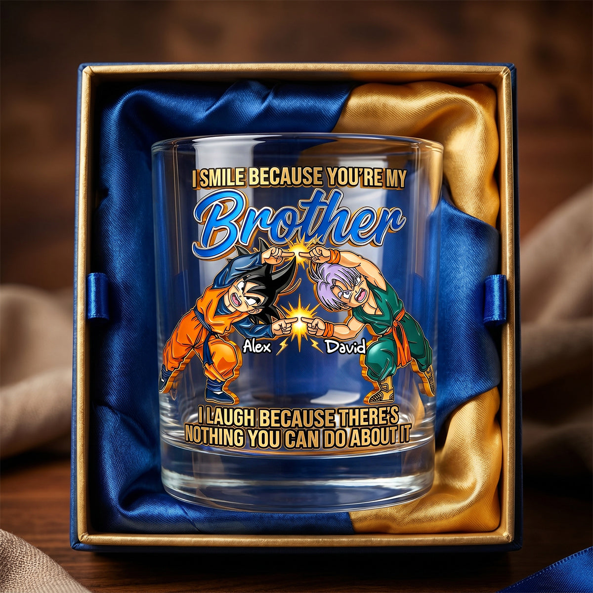 Brothers Forever Round Glass - Personalized Gifts For Brothers 05NADH100626-Homacus