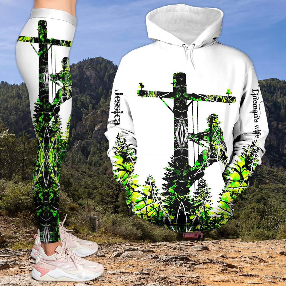 Personalized Gifts For Lineman's Wife Set Hoodie & Leggings 04acdt071124-Homacus