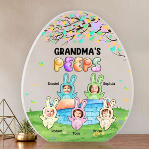 Custom Photo Gifts For Grandma Acrylic Shape Plaque Bunny Kids 01QHDT190224-Homacus