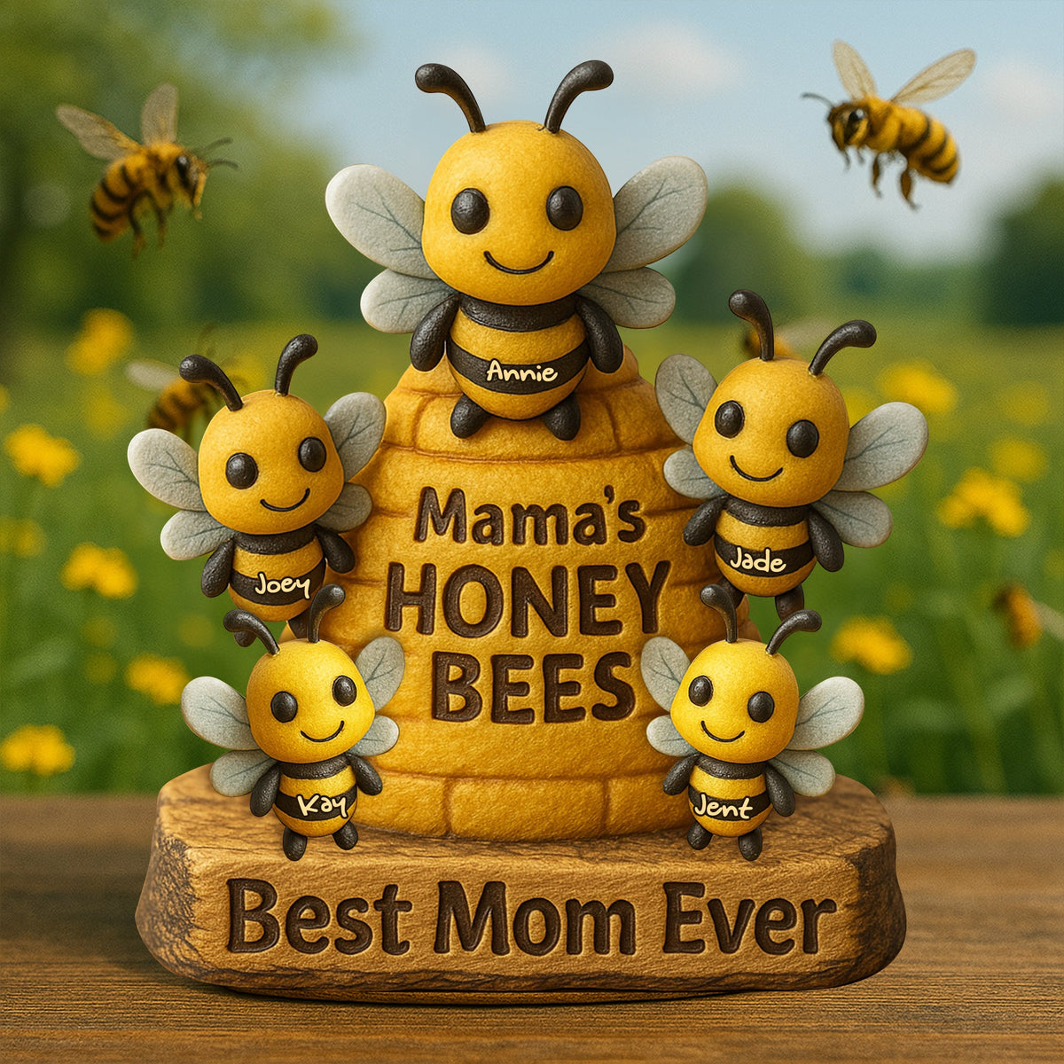 Personalized Gifts For Mom Acrylic Plaque, Mama Honey's Bees 01XQLU090425-Homacus