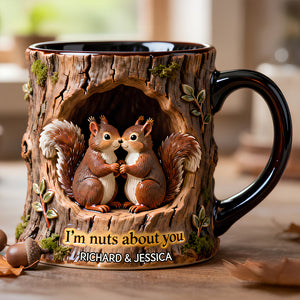 Squirrel Couple Mug - Personalized Gifts For Couple 06HYDT130126-Homacus