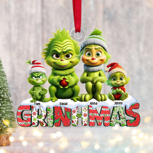 Personalized Gifts For Family, Green Monsters Family Acrylic Ornament 04OHTN211124-Homacus