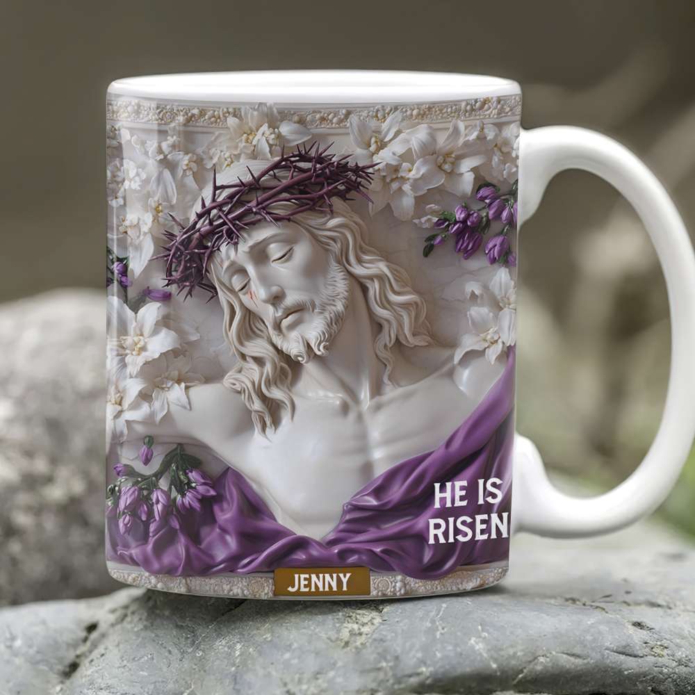 Personalized Gifts For Christian Coffee Mug, He Is Risen 01TGMH190225-Homacus