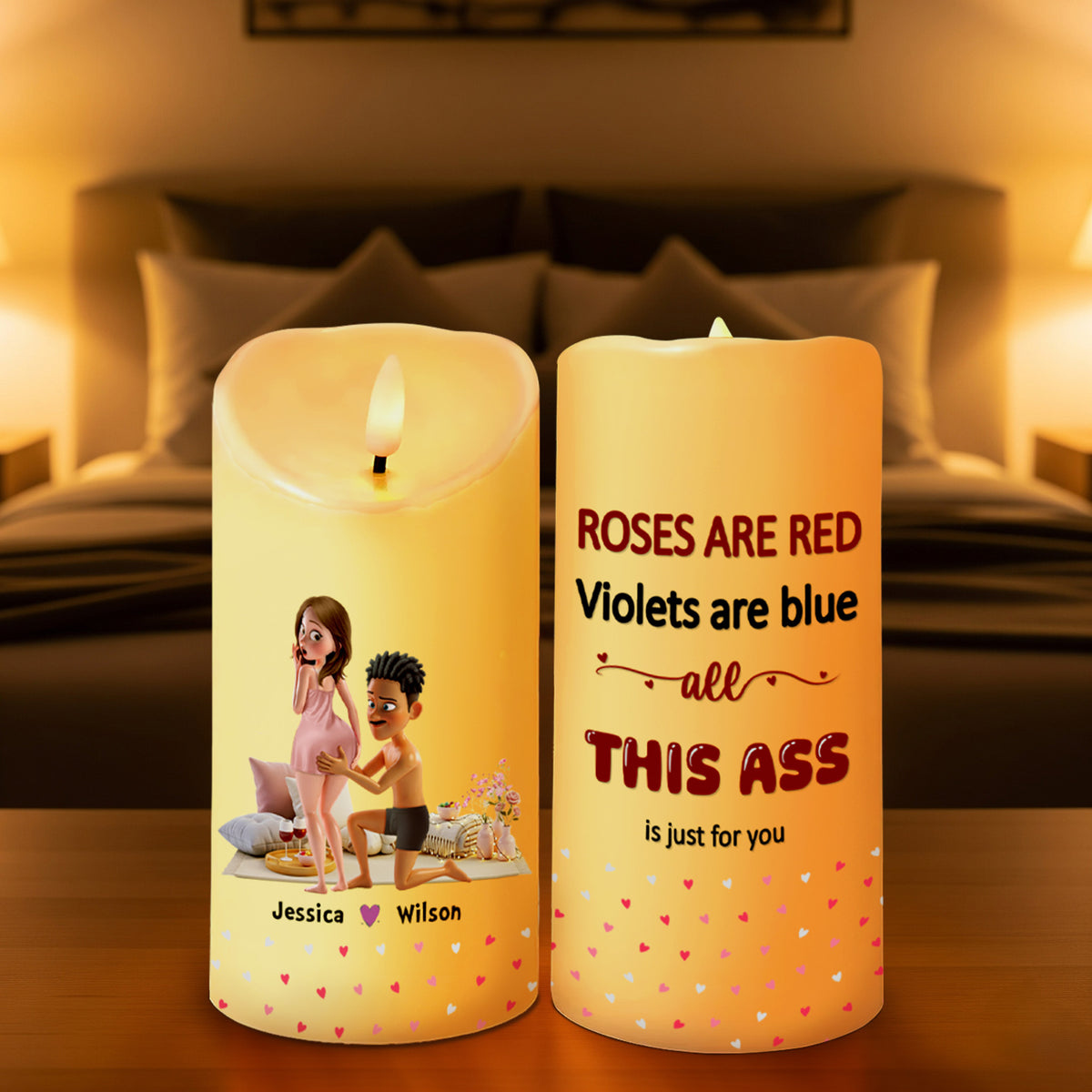 Couple LED Candle - Personalized Gifts For Couple 01NAMG040825-Homacus