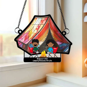 Personalized Gifts For Couple Suncatcher Ornament Camping Couple 04KAMH131224HH-Homacus