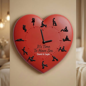 Love Position Hanging Wall Clock - Personalized Gifts For Couples 01namg261225-Homacus