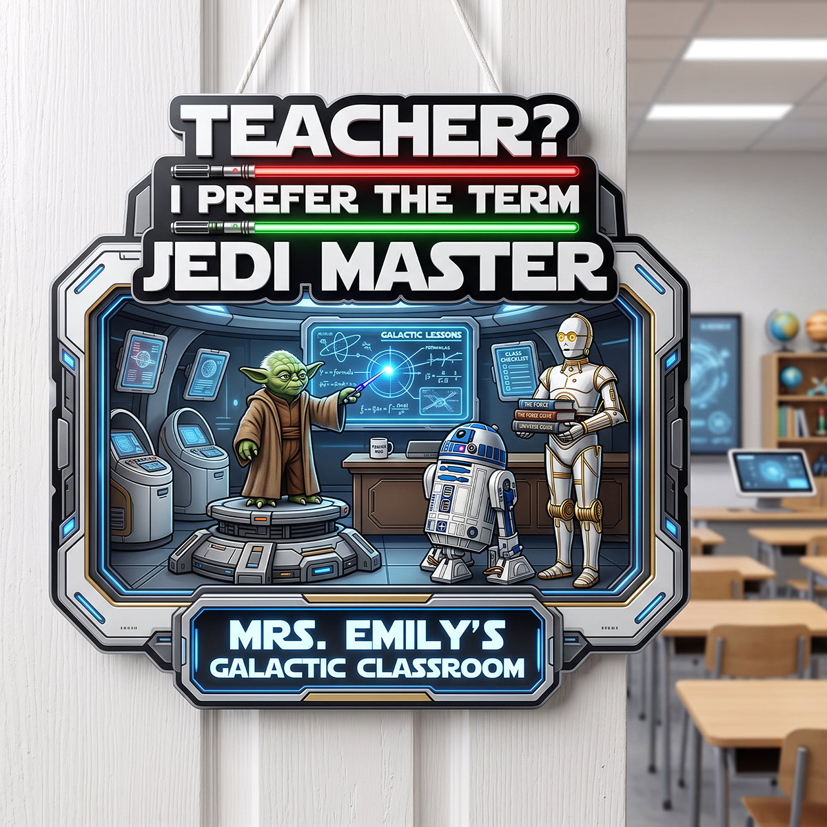 Galactic Classroom Acrylic Sign - Personalized Gifts For Teacher 04hata240726-Homacus