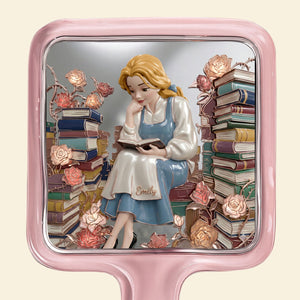 Girl in Books Handle Mirror - Personalized Gifts For Reading Girls 04qhqn031225-Homacus