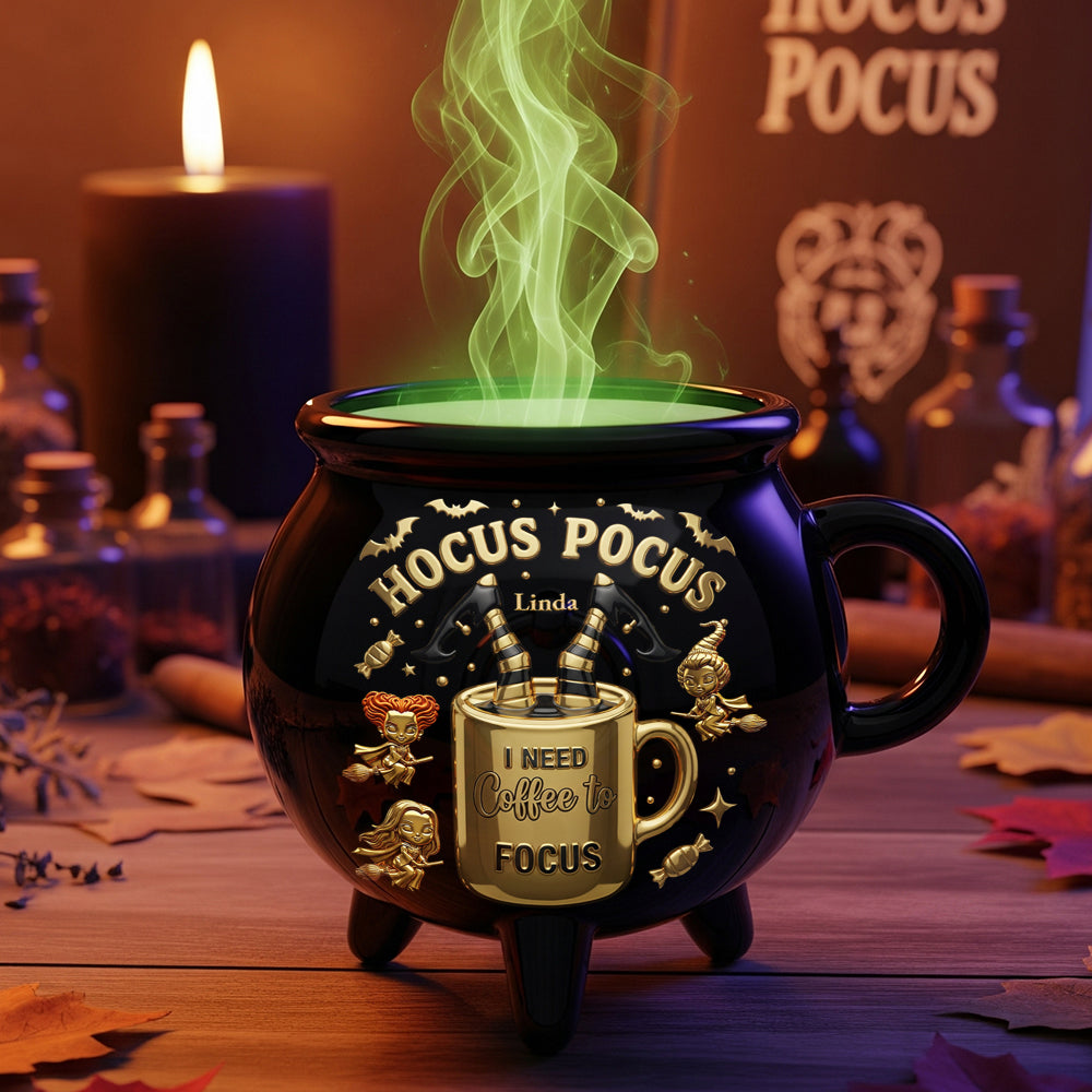 Spooky Sips Cauldron Mug - Personalized Gifts For Fantasy Lovers 04TGDT180825-Homacus