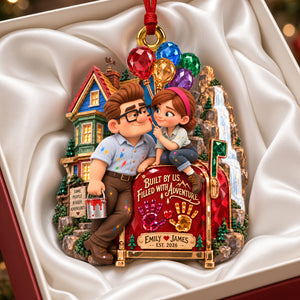 Flying House Couple Ornament - Personalized Gifts For Couple Christmas Ornament 05HADH160926-Homacus