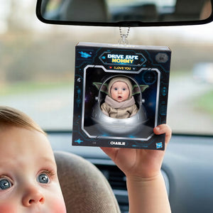 Baby Astronaut Car Ornament Custom Photo Drive Safe Mommy Gift 03NALU100426-Homacus