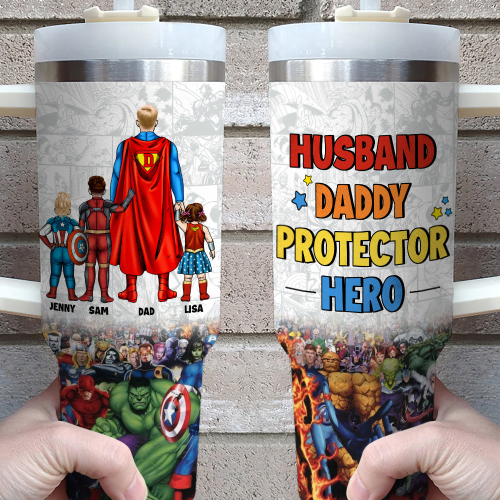 Hero Dad Tumbler Personalized Gifts For Father's Day 04HUMH090424PA-Homacus