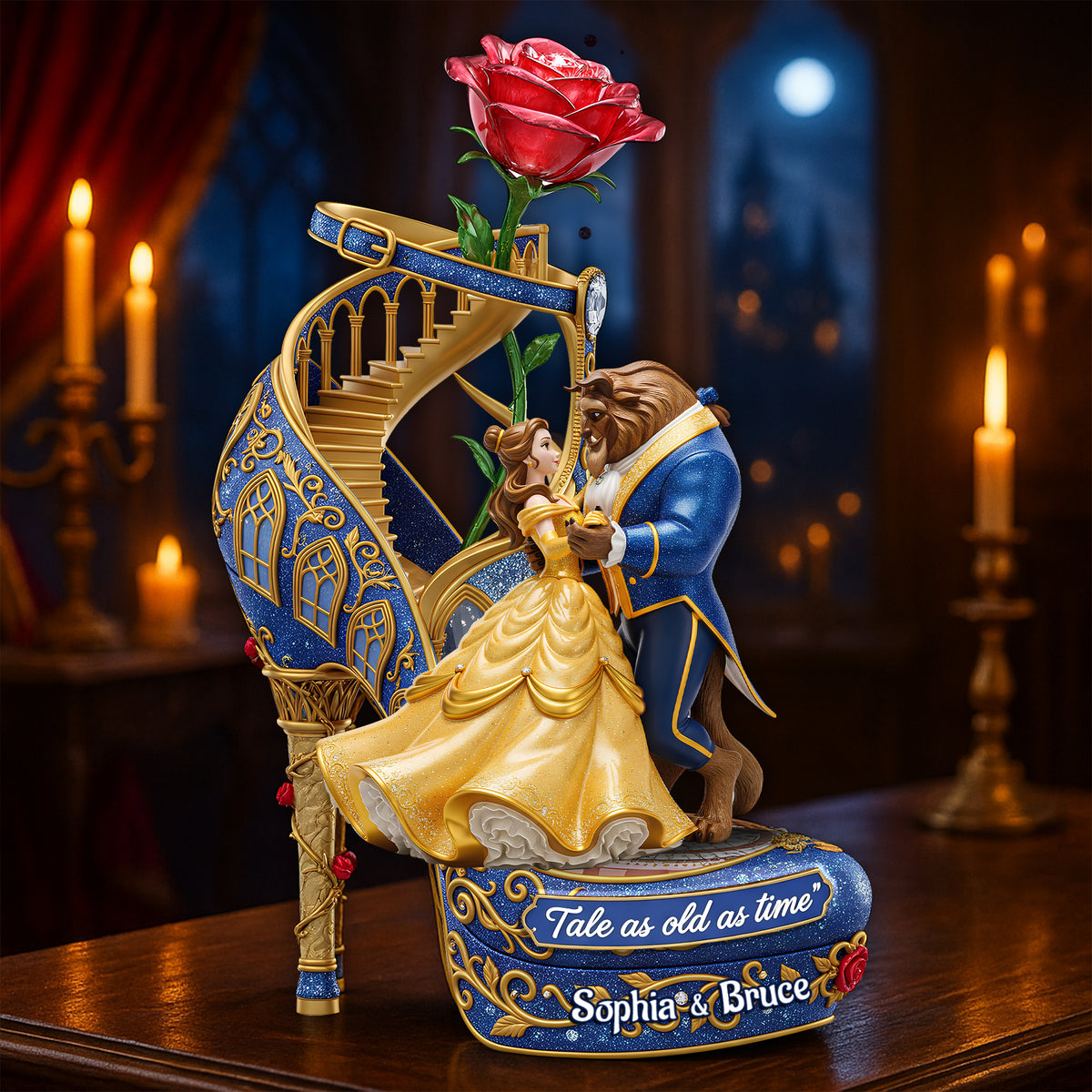 Romantic Rose Couple Acrylic Plaque - Personalized Gifts For Couple 02OHLU110725-Homacus