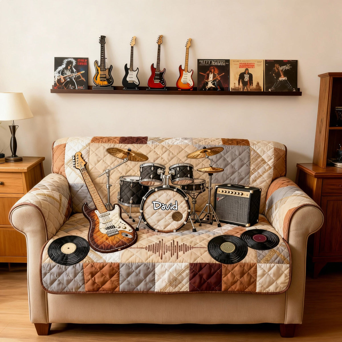 Rock & Roll Spirit Sofa Cover - Personalized Gifts For Rock Lovers 05NALU270126-Homacus